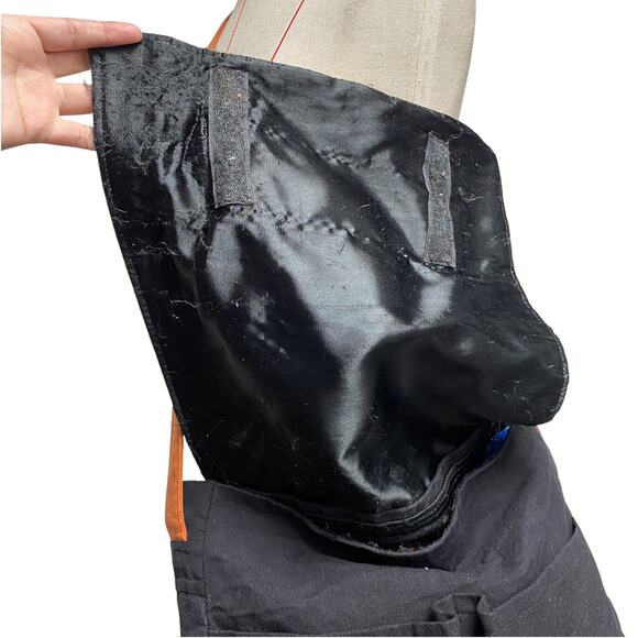 Craft Link Vietnam Orange Colorblock Embroidered Diamond Flap Messenger Bag - Picture 8 of 8